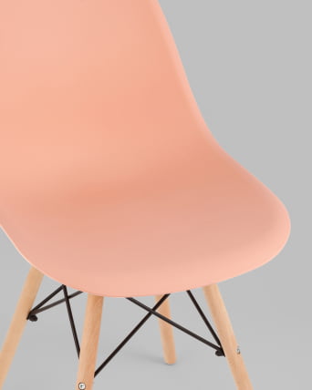 Стул Eames Style DSW персиковый 4 шт. комплект (разборный каркас)_2