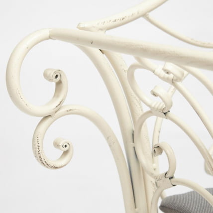 Скамья Secret de Maison BEAUJOLAIS + подушка (mod. PL08-8574) металл, 136х46х96см, белый антик (antique white)_9