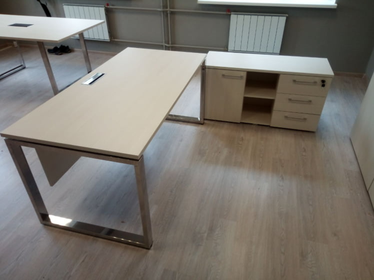 Стол рабочий, прямолинейный GLOSS LINE НСР-О.004.1 Ivory_2