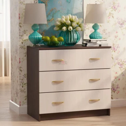 Комод с 3-мя ящиками Анкор темный/Анкор светлый_0