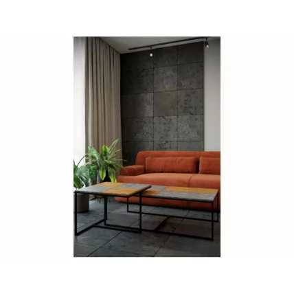 Стол журнальный Фьюжн Дуб американский/серый бетон_4