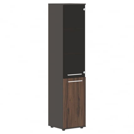 Шкаф-колонка комбинированная правая ЕДИС ЕХCС 42.2 Р Дуб Денвер темный Белый Мокко / EDIS EHCS R_0