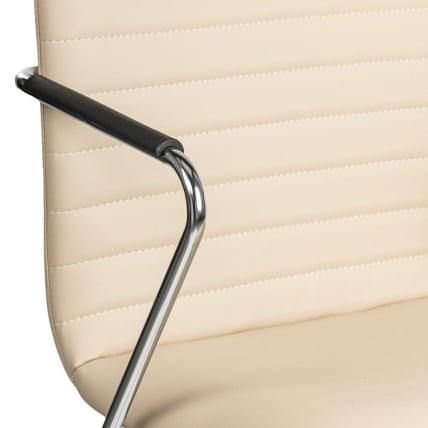 Кресло для приемных и переговорных BRABIX Visit CF-101 экокожа Бежевый_5