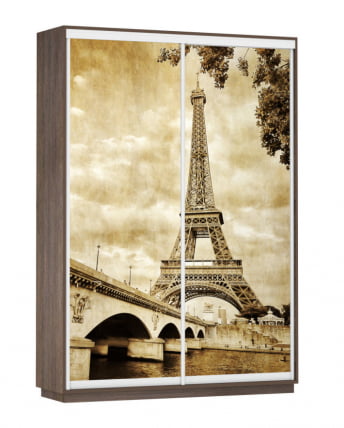 Шкаф-купе двухдверный Экспресс Дуо 1600х2200h Париж/Венге_0