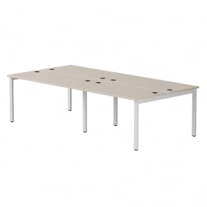 Бенч-система на 4 места на металлокаркасе, опоры 45 гр Everprof EVO 254S015 (2360) Кашемир Белый_0