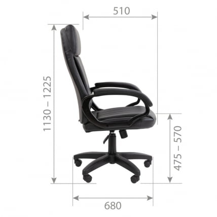 Кресло руководителя Chairman 794 LT экокожа Черный_8