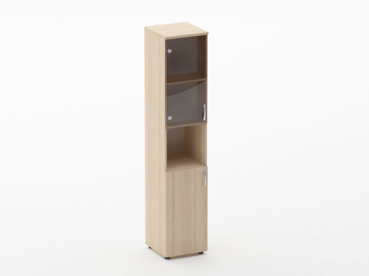 Шкаф высокий со стеклом и нишей Glassy 6.19.14Л Туя_0