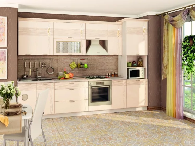 Кухонный гарнитур прямой (3200 мм) Софи-22 Набор 3 Дуб кобург Магнолия глянец_0