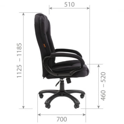 Кресло офисное CHAIRMAN HOME 600 велюр Голубой_5