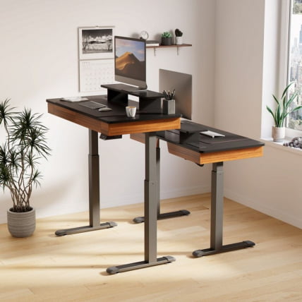 Стол для компьютера c электрической регулировкой по высоте и 2 ящиками EUREKA ERK-ED-I47-WN_7