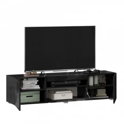 Тумба под ТВ 1500 Бруклин ЛД 685.010.000 М Черный глянец_3