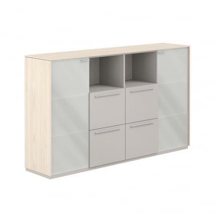 Шкаф средний с ящиками Atlas NZ-0336.YN.GS Ясень Наварра Серый камень_0