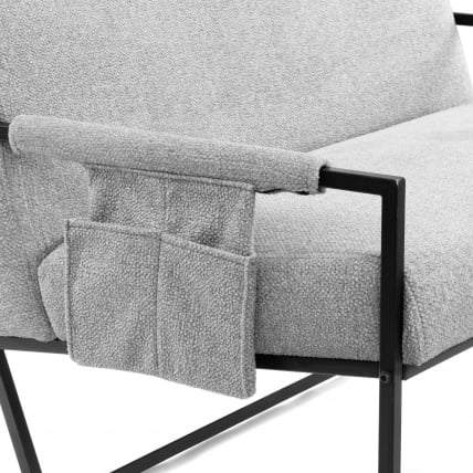 Диван Charli LUX/Чарли Люкс велюр/букле, VT shape silver_5