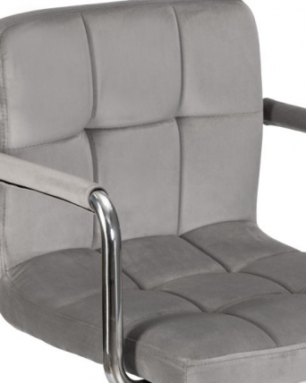 Стул барный DOBRIN KRUGER ARM (серый велюр (MJ9-75)) 2 шт_8