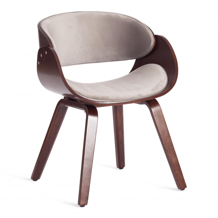 Стул LANDO (mod.8036) дерево / ткань, 59х53х75 см, орех/серый_0