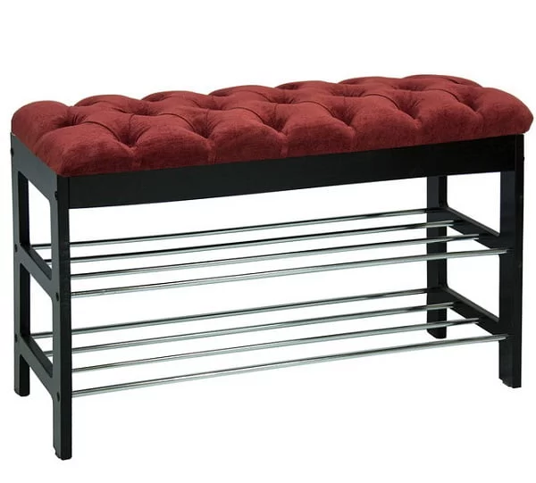 Банкетка Грейс Орех Бордовый_0