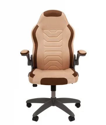 Кресло для геймеров CHAIRMAN GAME 50 Св.бежевый-коричневый_1