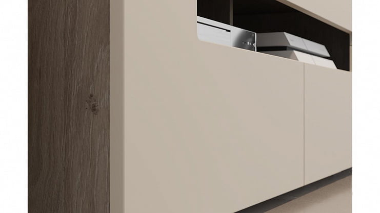 Тумба ТВ Фьюжн ТД-260.03.12 Дуб Сонома трюфель Бежевый_2