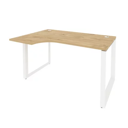 Стол эргономичный левый на О-образном м/к ONIX O.MO-SA-2L Тиквуд Светлый/Белый_0