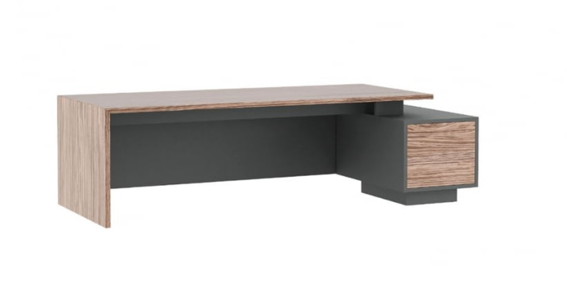 Стол письменный на опорной тумбе DALI DLI37210232 Орех Антрацит_1