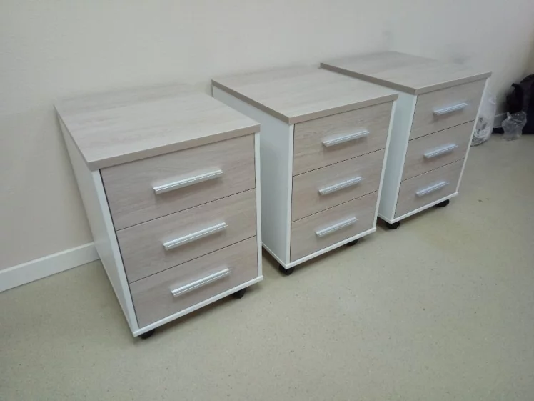 Тумба подкатная Deka 9.05.01 Дуб Сантана светлый/Белый_7