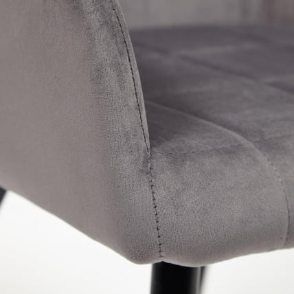 Кресло BEATA (mod. 8266) металл/ткань, 56х60х82 см, серый (G-062-40)/черный_3