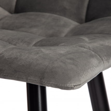 Стул барный CHILLY (mod.7095б) ткань/металл, 53х44х104 см, высота до сиденья 76 см, серый barkhat 26/черный_6