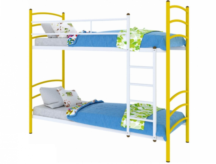 Кровать двухъярусная Милана Duo 900х2000 Желтая_0