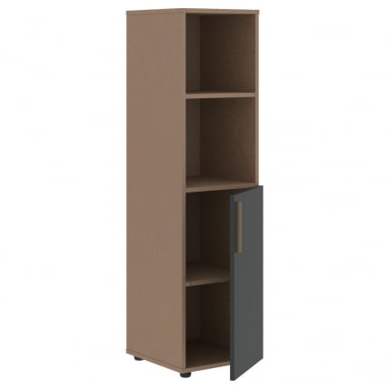 Шкаф-колонка с глухой малой дверью (правый) VELION VMCS 40.5 R Яшма черный Кобра_1