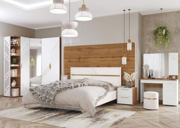 Кровать с подъемным механизмом Монако 903.36 Белый шпон/Даллас Айвори_10