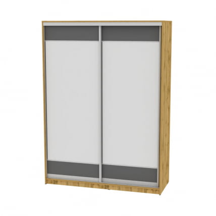 Шкаф-купе B-220х160х60-1(ДВ-Графит-D8D8)_0