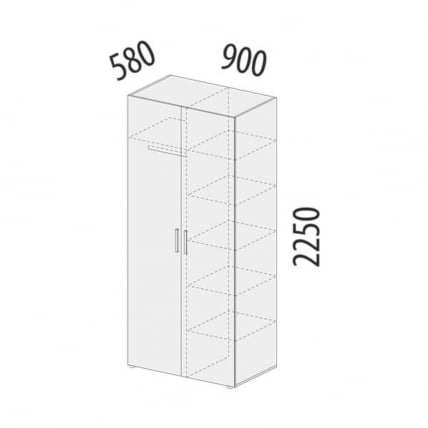 Шкаф двухдверный многофункциональный Николь 901.13_4