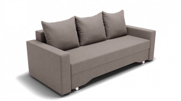 Диван Квадро-3 ПБ (ЗР) Цвет фасада: Серо коричневый; Тип: Прямой; Материал фасада: Металл/Велюр_0