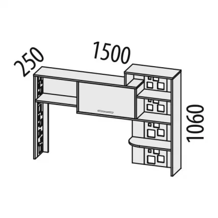 Надстройка стола Мегаполис 55.25 Сосна Астрид_2