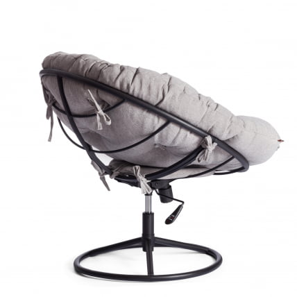 Кресло CLOUDE HOME рогожка/металл, 97х98х90-96см, серо-бежевый, 3M 16/2_3