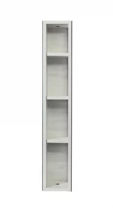 Поворотный шкаф в белом стекле Хоп Шелф Стекло Беленый дуб_1