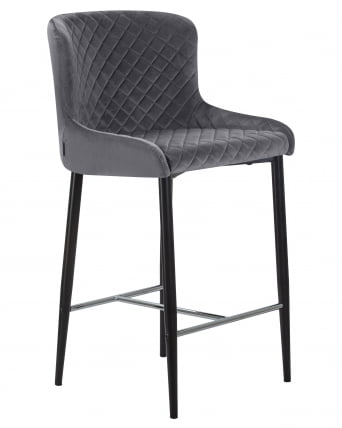 Стул полубарный DOBRIN CHRISTIAN 65 Темно-серый велюр V108-91_1