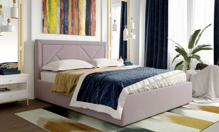 Кровать с ортопедическим основанием Сиеста 1400 Альба розовый_1