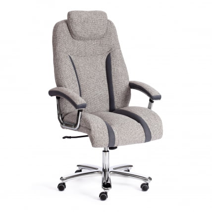 Кресло офисное Труст (макс) ткань, серый/серый, МДЖ190-21/ТВ-12 / Trust (max) MJ190-21/TW-12_0
