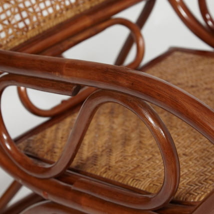 Кресло-качалка МИЛАНО (разборная) / без подушки / ротанг топ куалитй, 58кс136кс103 см, Пекан (орех) / MILANO top quality, 58x136x103 Pecan_3