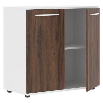 Шкаф с глухими малыми дверьми ЕДИС ЕЛCС 85.1 Дуб Денвер темный Белый Белый / EDIS ELCS_1