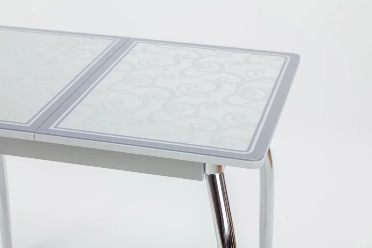 Стол обеденный Аспен КЗ(6195) серый,завитки серебро_7