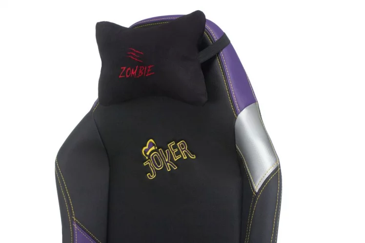 Геймерское кресло Zombie HERO JOKER PRO Черный-фиолетовый_8