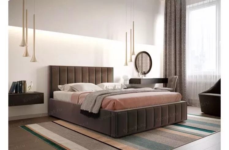 Кровать с ортопедическим основанием Вена 1800 Мора коричневый_1