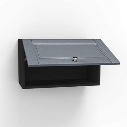 Шкаф кухонный антресоль 600 Мокка ЛД 274.300.000.143 Черный Дуб фактурный антрацит_0