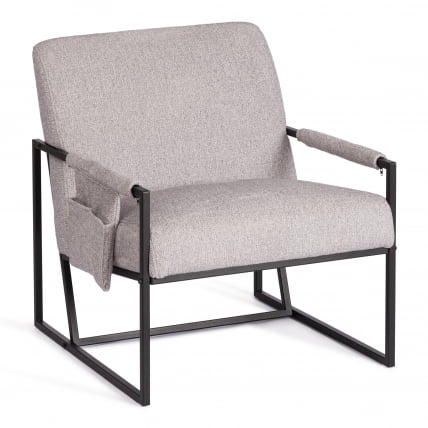 Кресло Charli LUX/Чарли Люкс велюр/букле, VT shape silver, 70х80х82 см_0