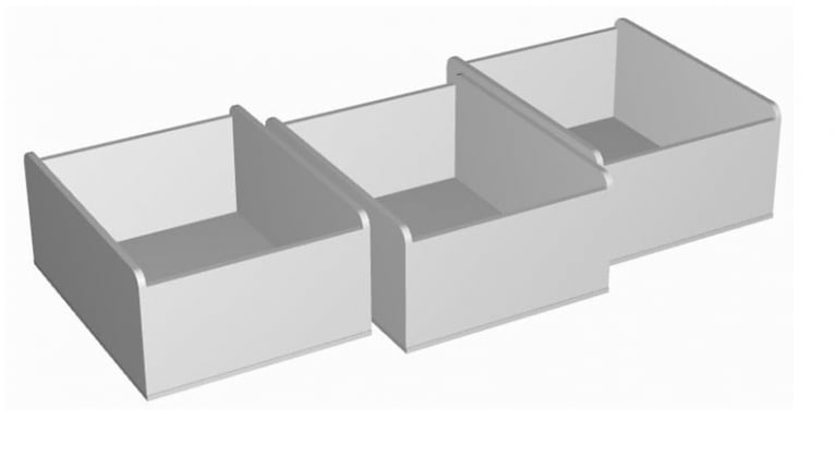 Ящики выкатные RooRoom VK-111 Белые_0