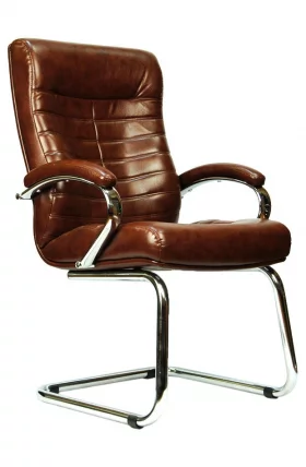 Кресло для посетителей Everprof Orion CF Экокожа Коричневый_3