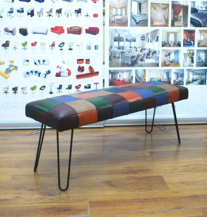 Банкетка Лейд 1200кс400 натуральная кожа пэчворк / 1200x400_0