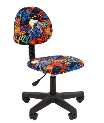 Детское кресло CХАИРМАН ТИН (Кидс) 104 черный пластик Cразй / CHAIRMAN (Kids) Crazy_0